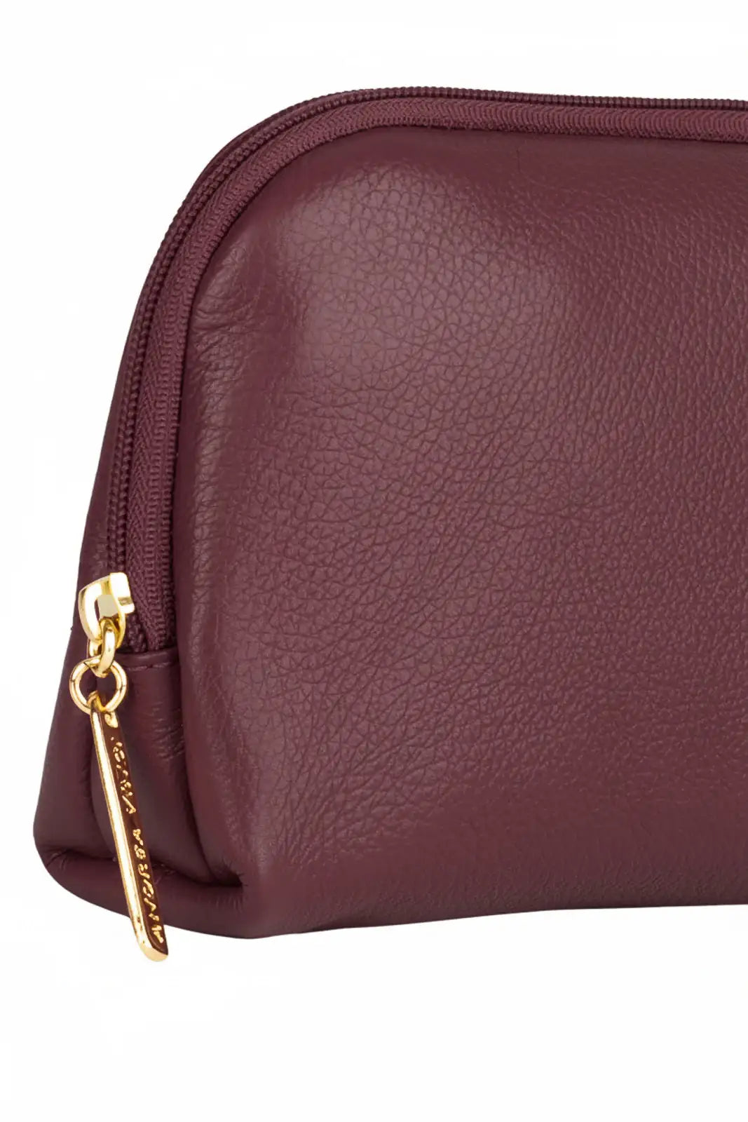 Necessaire de couro liso Duda 12x17x6cm - Enluaze