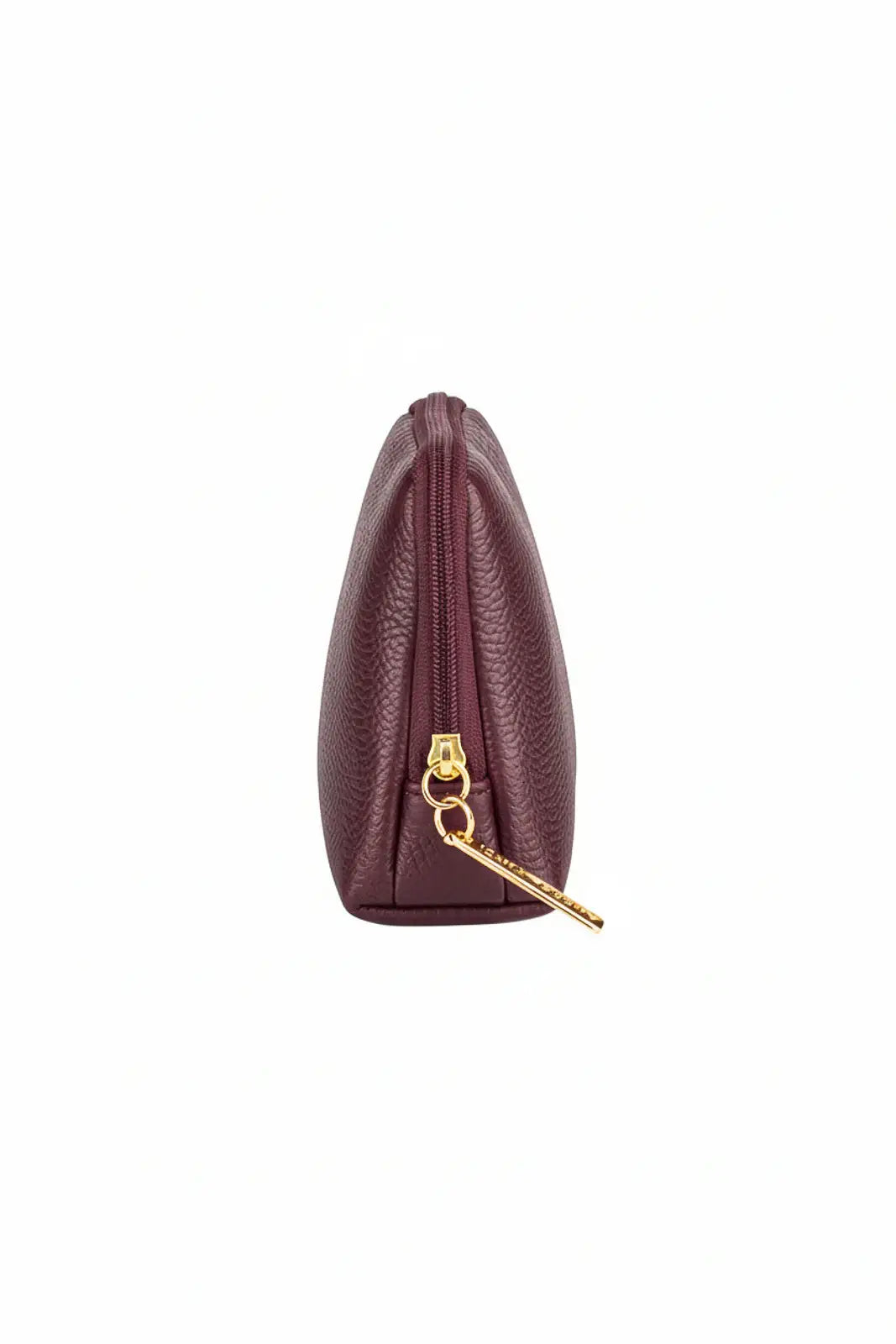 Necessaire de couro liso Duda 12x17x6cm - Enluaze