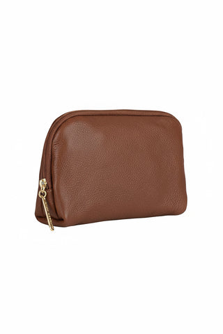 Necessaire de couro liso Duda 12x17x6cm - Enluaze - Bolsas, Mochilas e Acessórios em Couro Legítimo