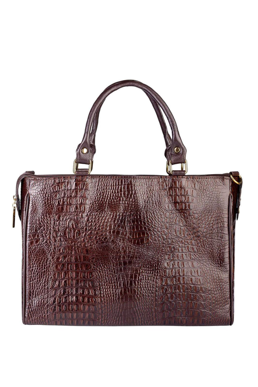 Pasta feminina de couro croco Esther - Enluaze