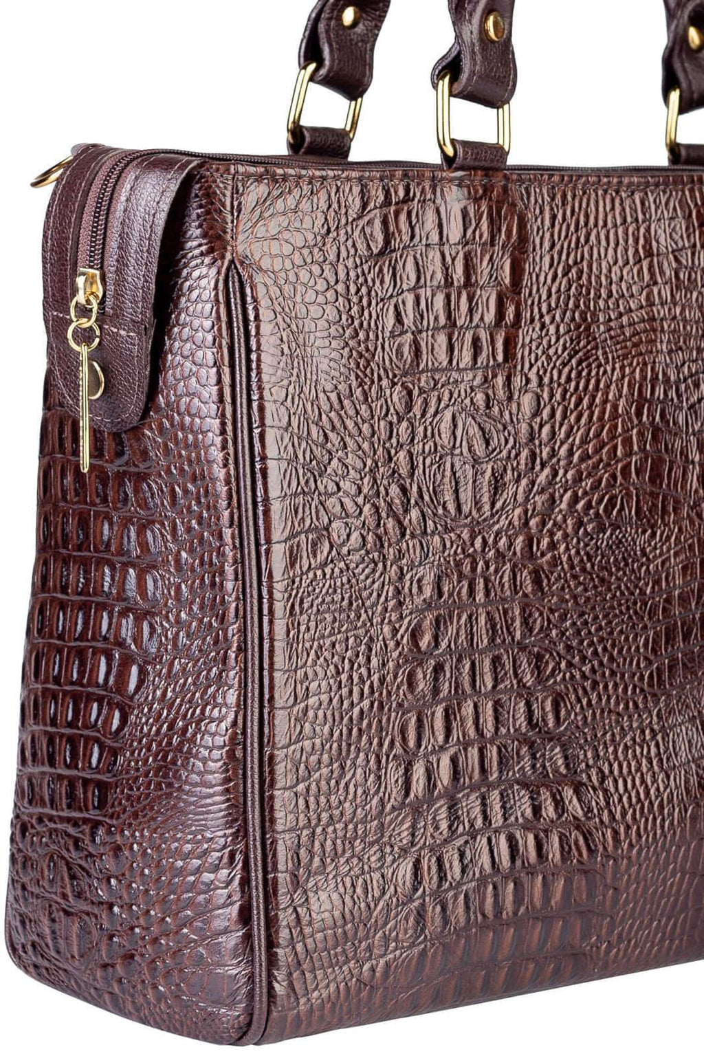 Pasta feminina de couro croco Esther - Enluaze