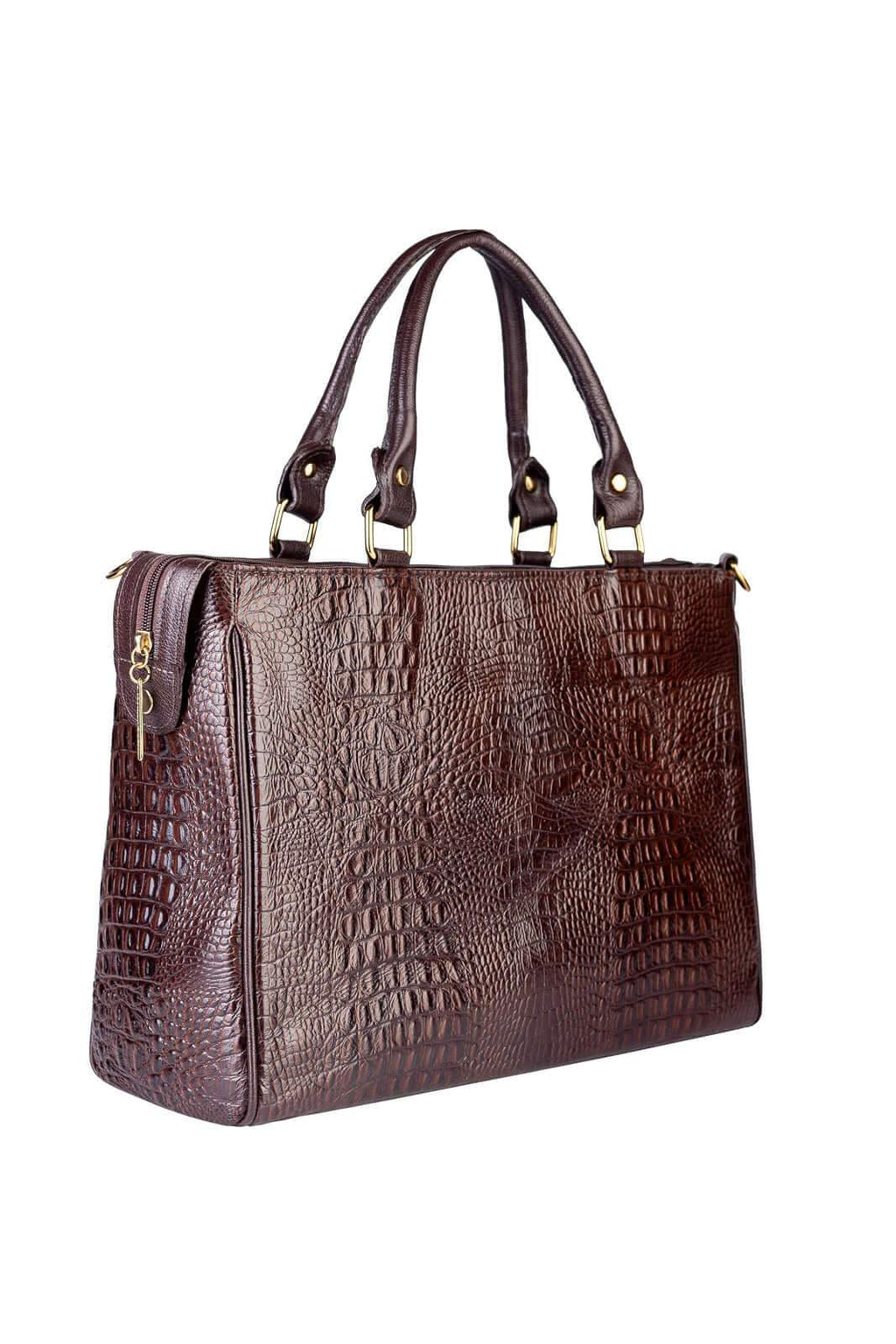 Pasta feminina de couro croco Esther - Enluaze