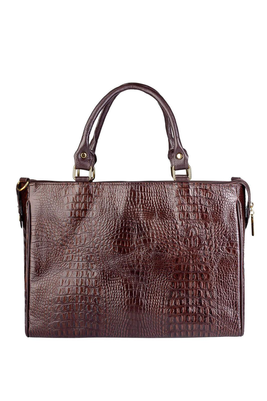 Pasta feminina de couro croco Esther - Enluaze