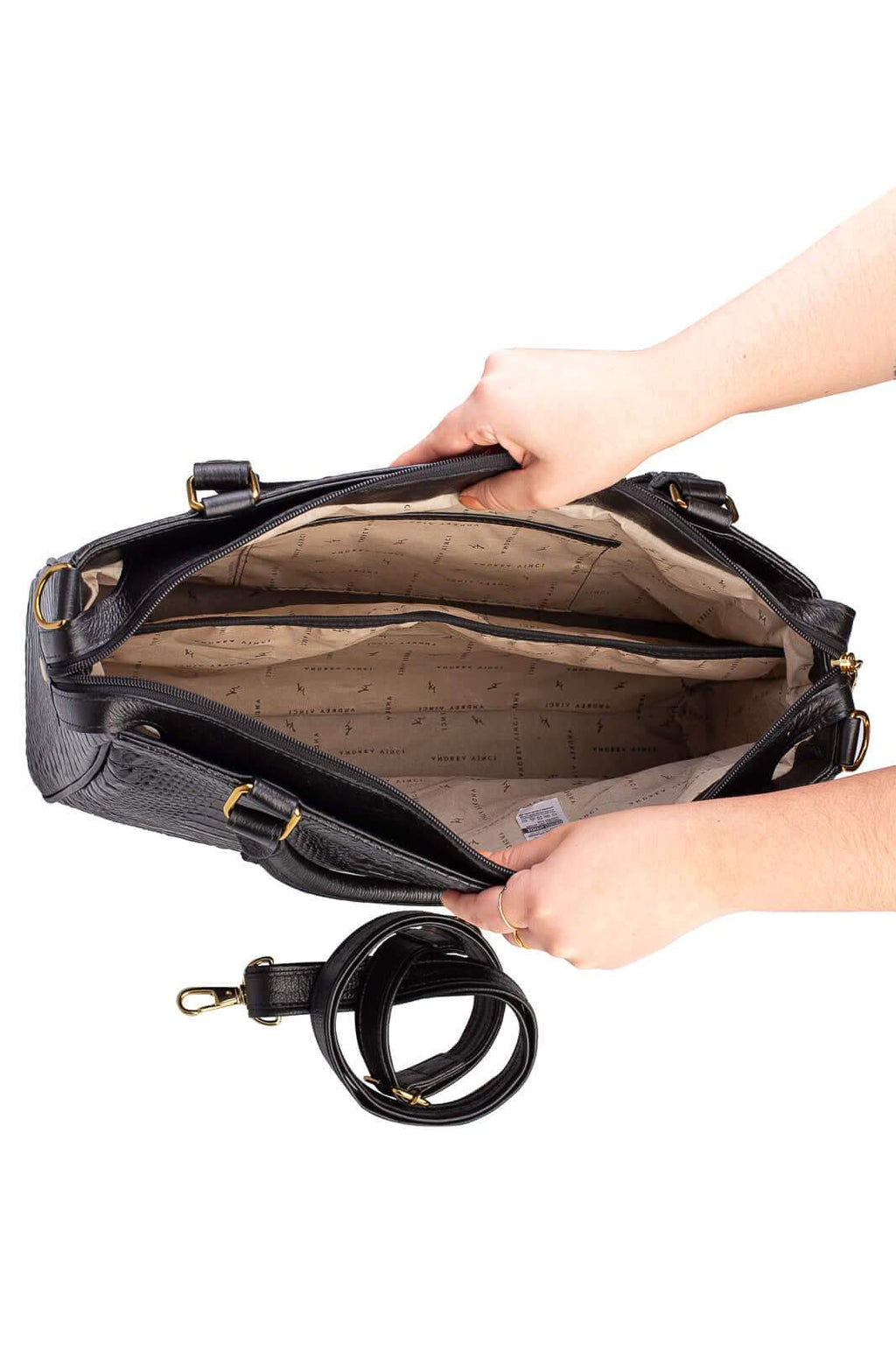 Pasta feminina de couro croco Esther - Enluaze