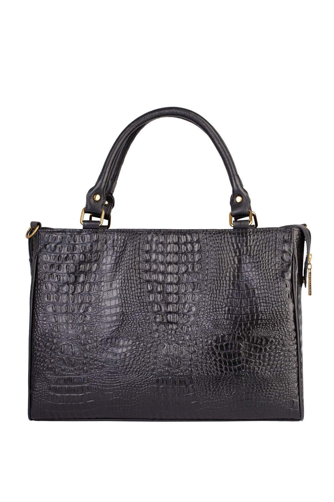 Pasta feminina de couro croco Esther - Enluaze