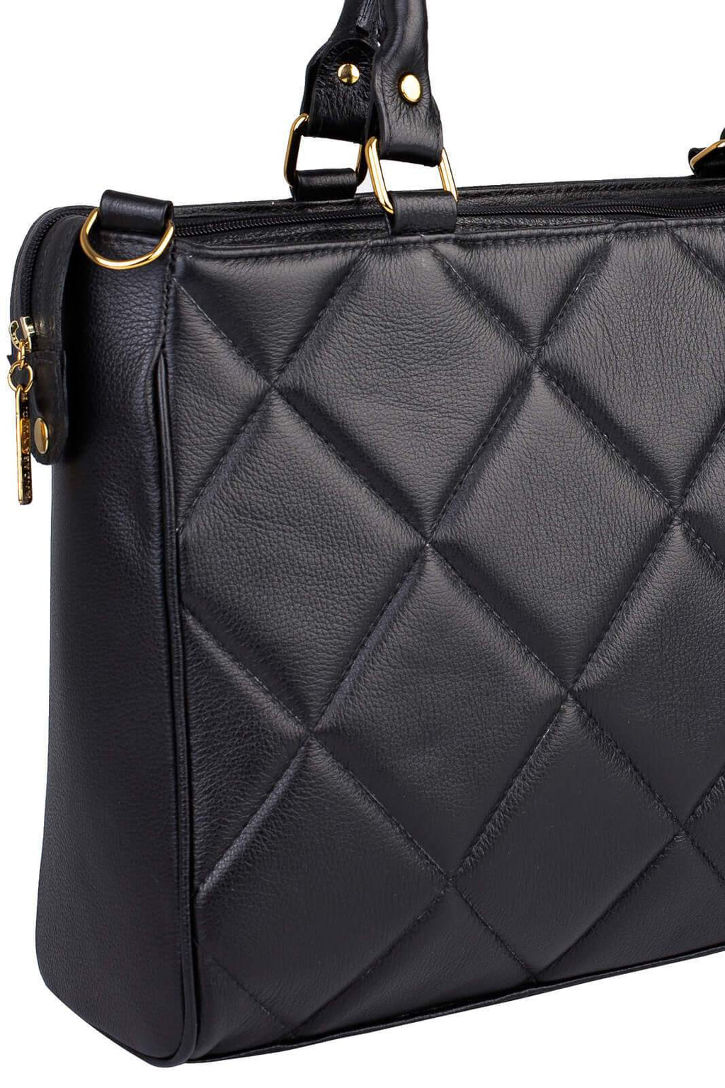 Pasta feminina de couro liso Esther - Enluaze