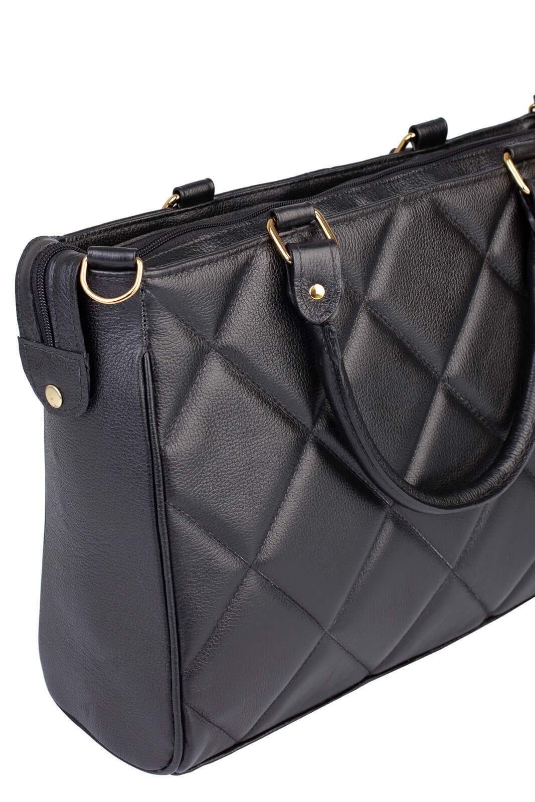 Pasta feminina de couro liso Esther - Enluaze