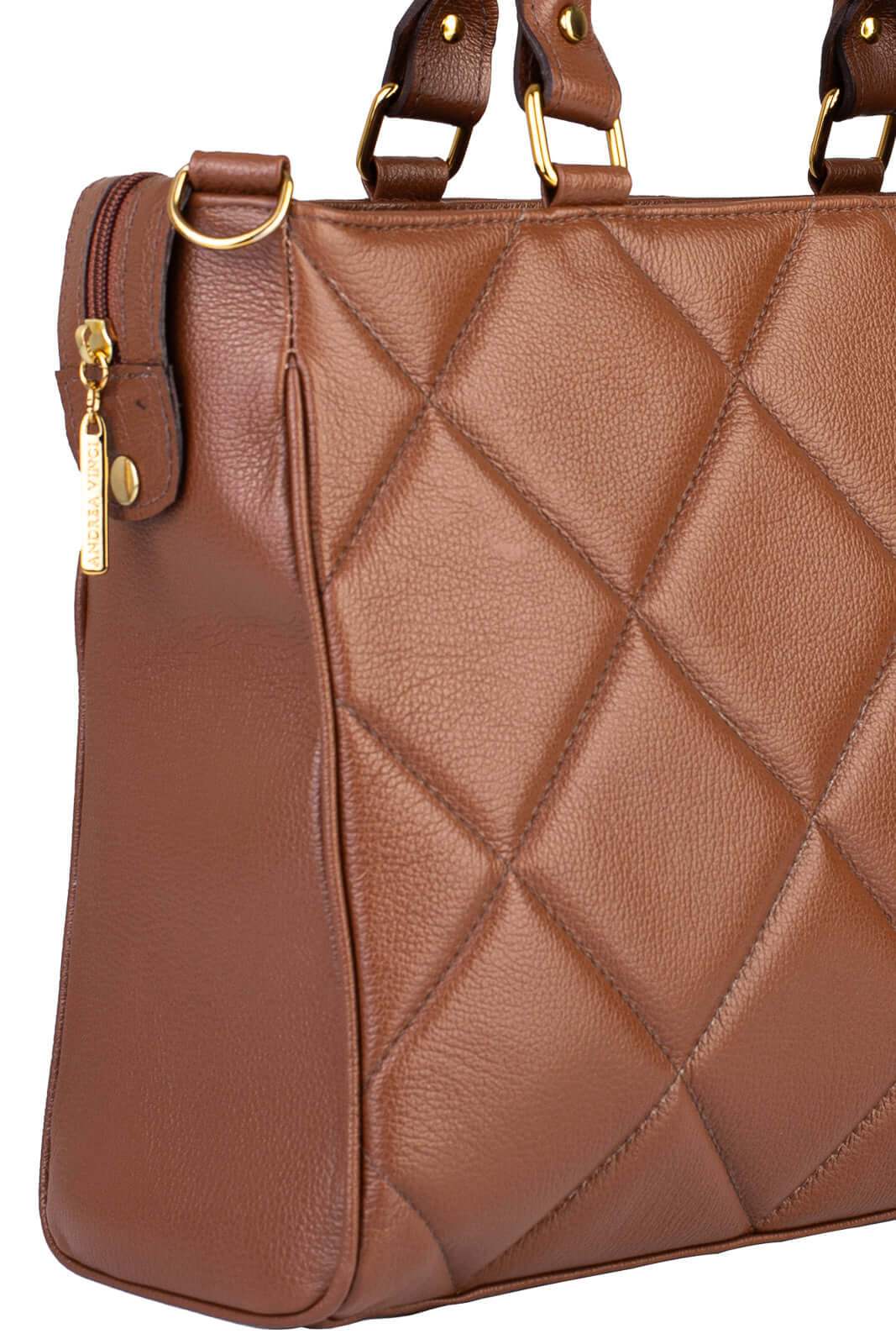 Pasta feminina de couro liso Esther - Enluaze