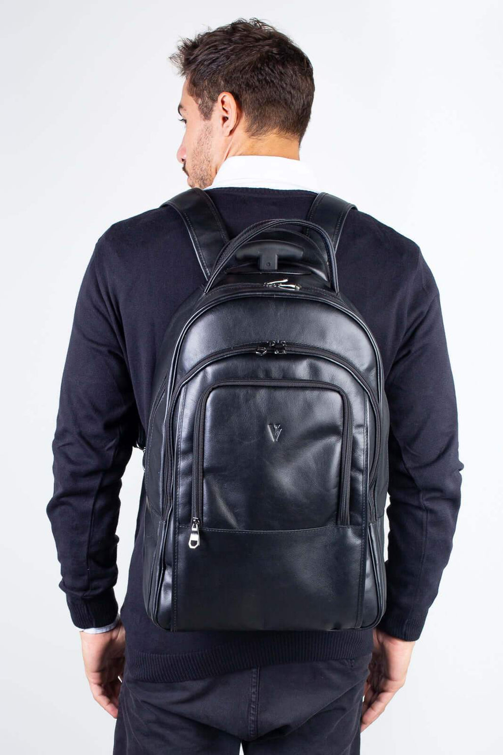 Mochila de carrinho em couro italiano Heitor - Enluaze