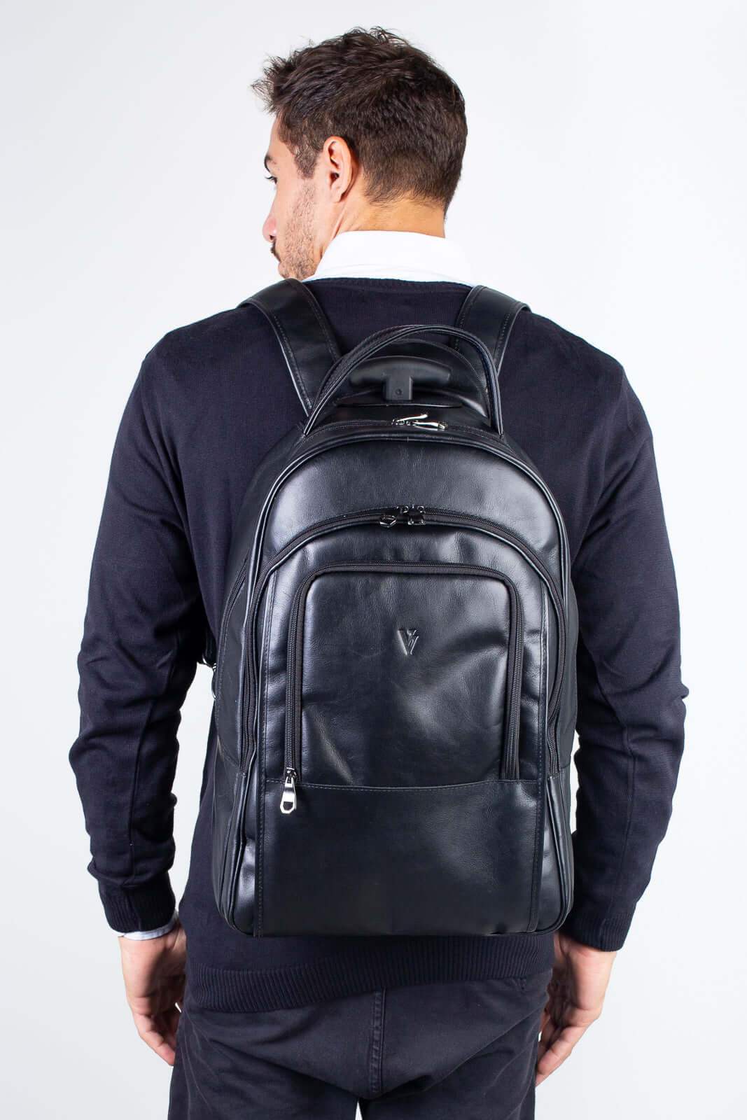 Mochila de carrinho em couro italiano Heitor - Enluaze