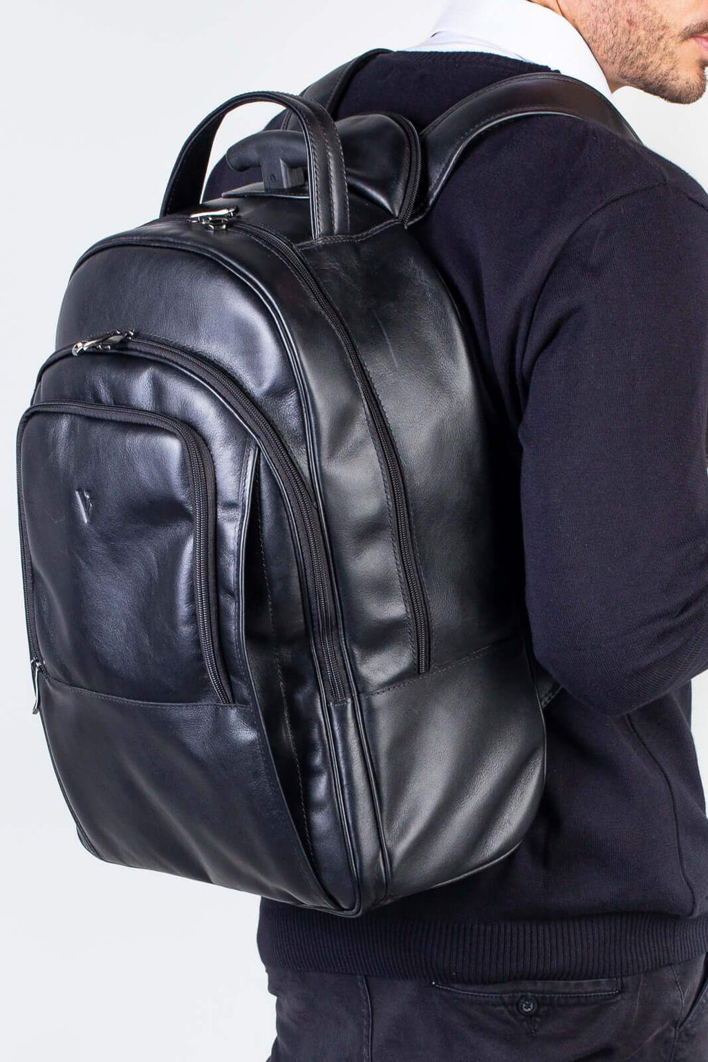 Mochila de carrinho em couro italiano Heitor - Enluaze