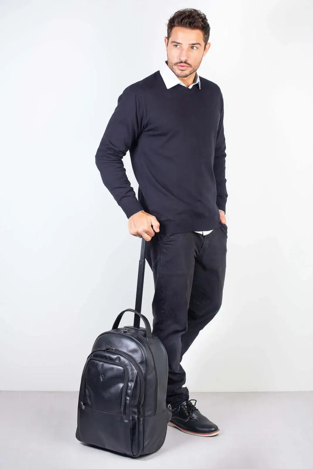 Mochila de carrinho em couro italiano Heitor - Enluaze