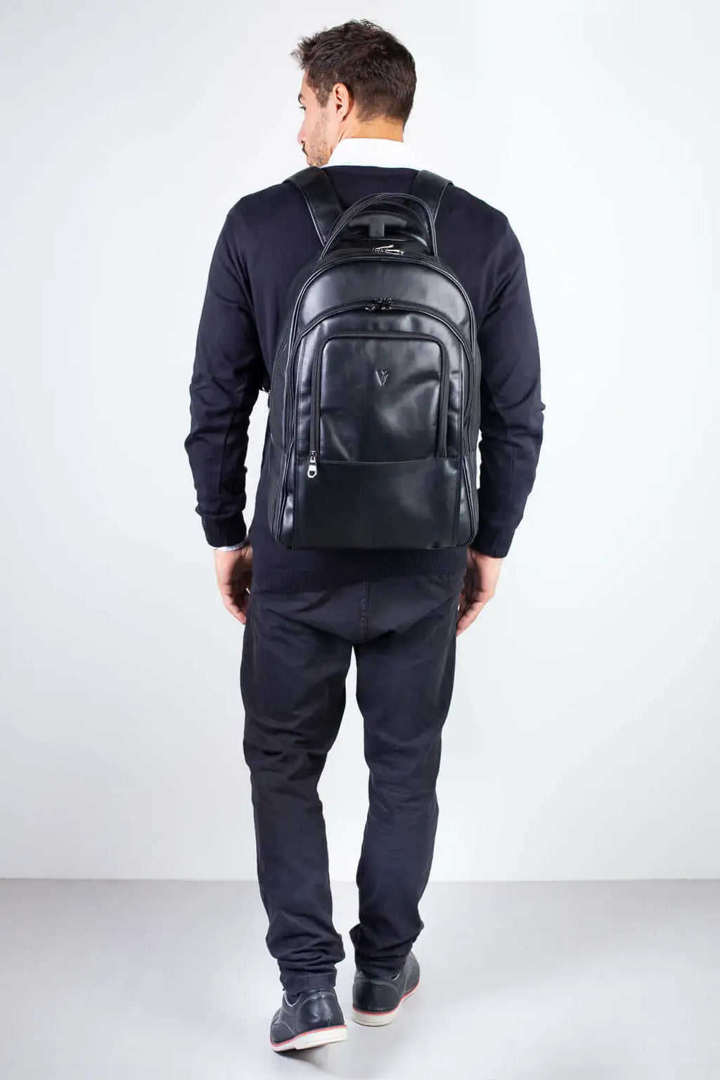 Mochila de carrinho em couro italiano Heitor - Enluaze