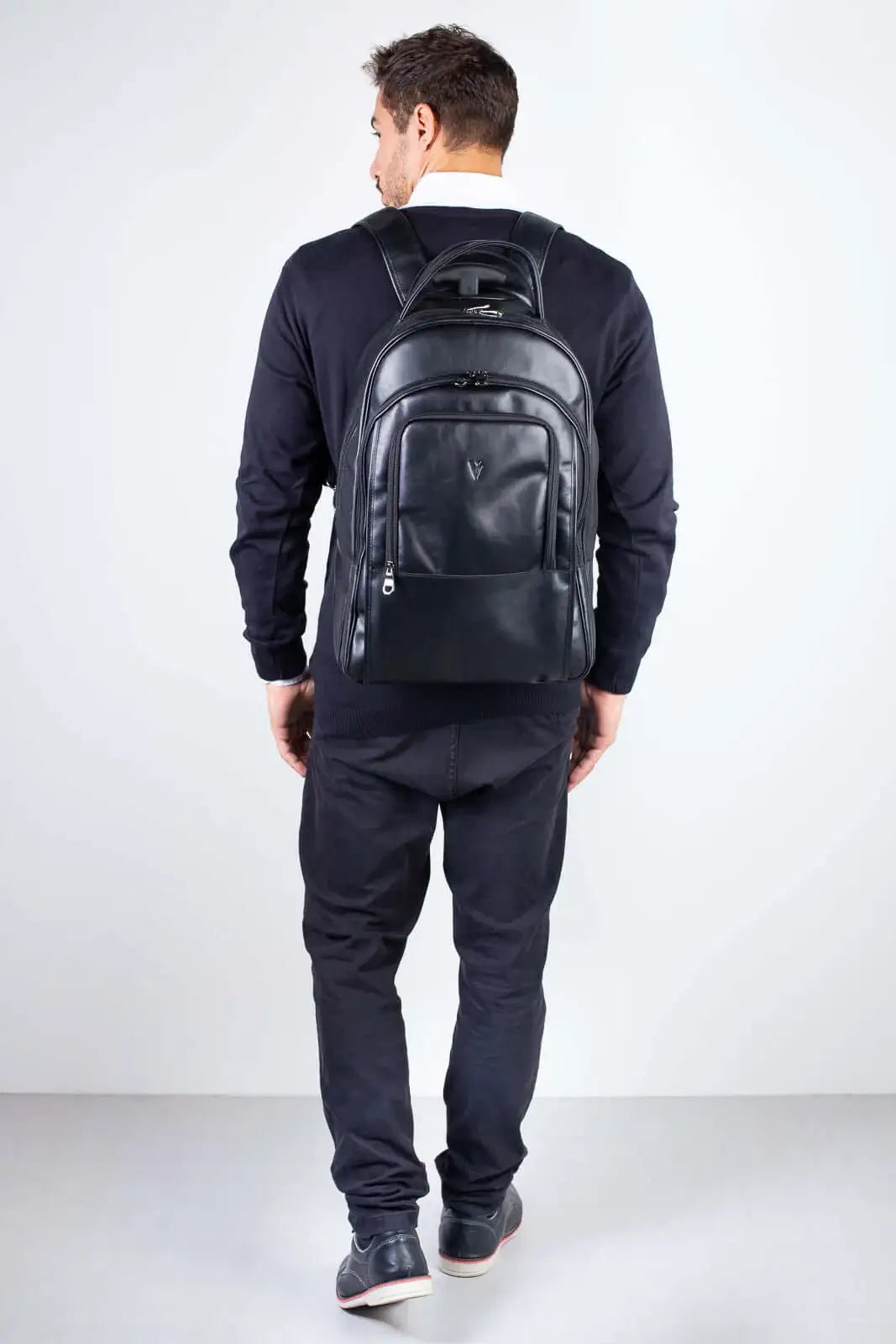 Mochila de carrinho em couro italiano Heitor - Enluaze