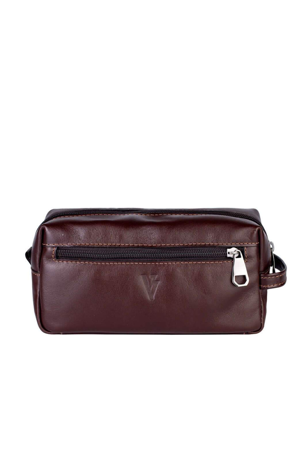 Necessaire masculina em couro italiano Daily 10x20x8cm - Enluaze
