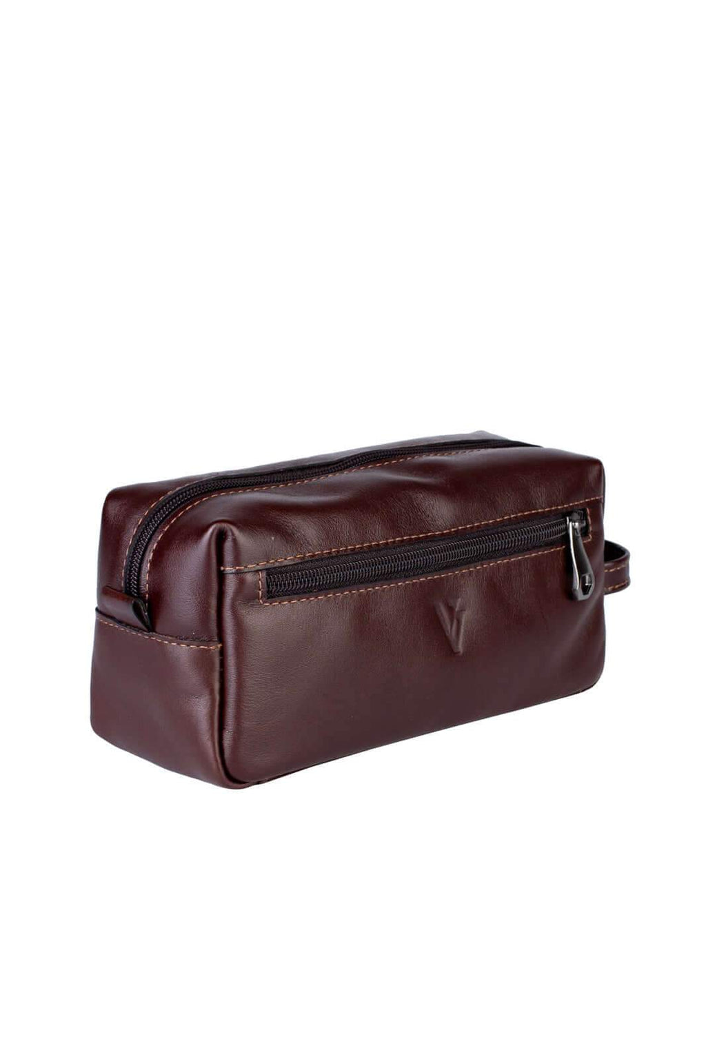 Necessaire masculina em couro italiano Daily 10x20x8cm - Enluaze
