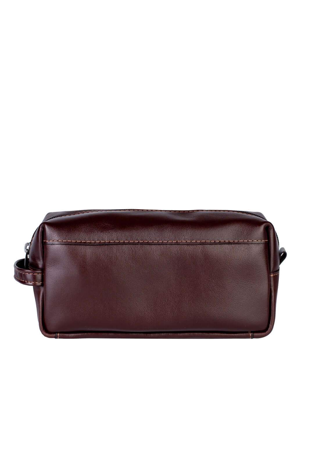 Necessaire masculina em couro italiano Daily 10x20x8cm - Enluaze