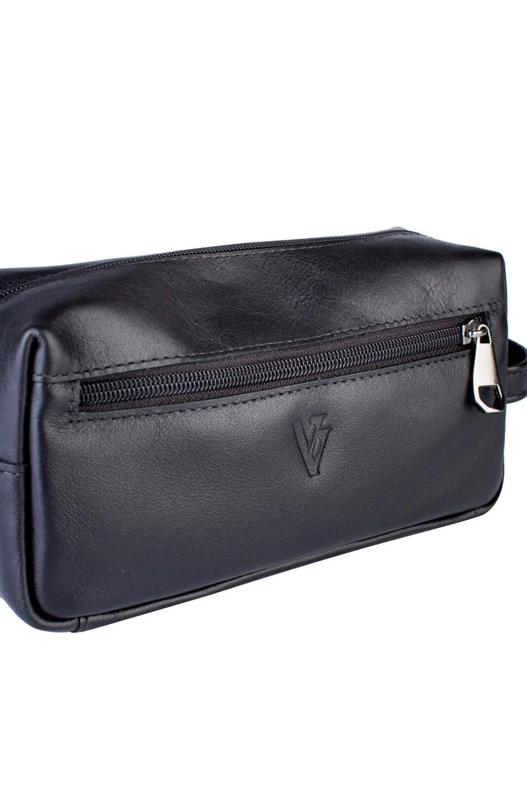 Necessaire masculina em couro italiano Daily 10x20x8cm - Enluaze