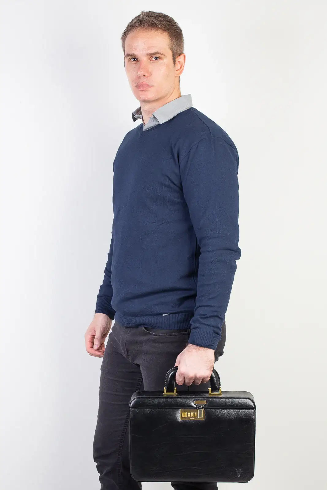 Maleta pequena em couro com segredo Doctor - Enluaze