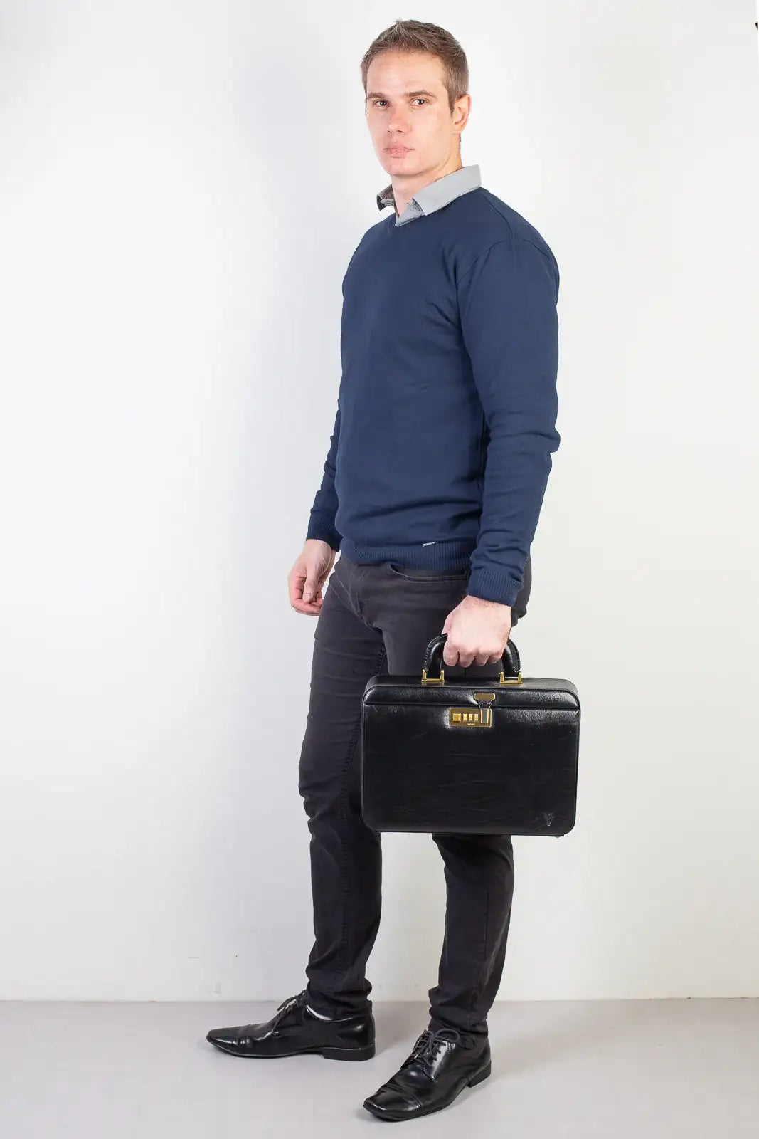 Maleta pequena em couro com segredo Doctor - Enluaze