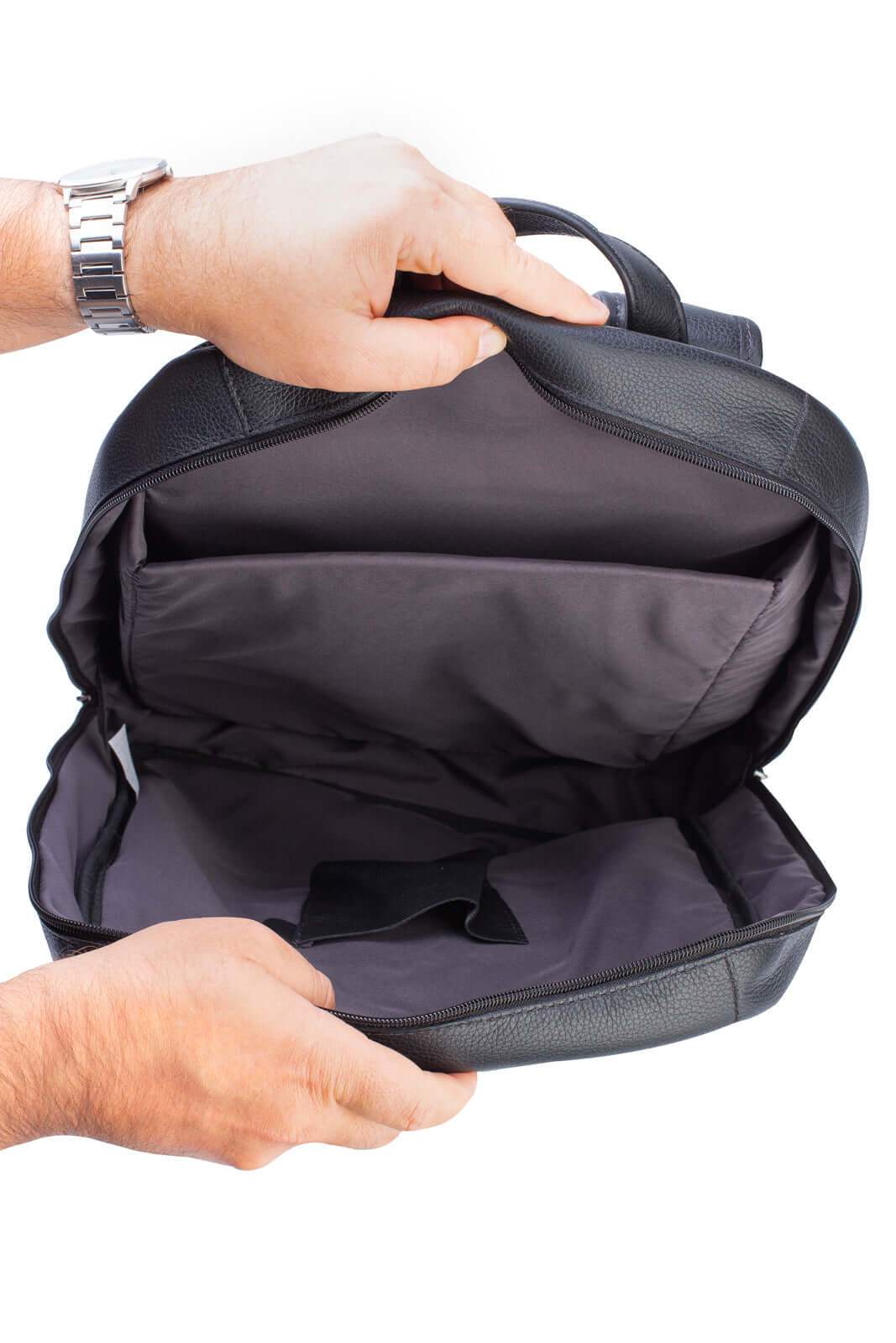 Mochila masculina em couro para notebook Murilo - Enluaze