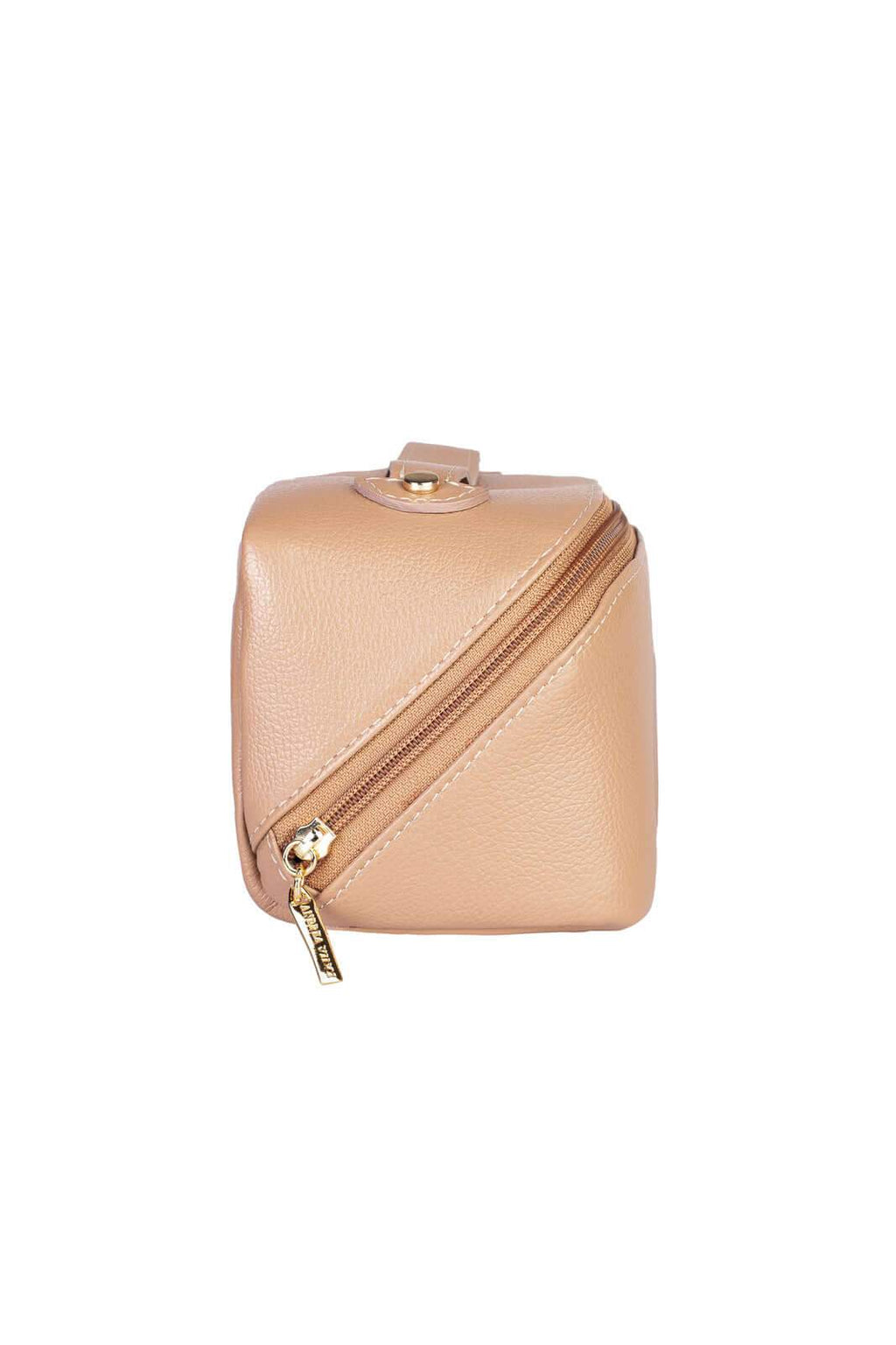 Necessaire de couro liso Athena 11x25x12,5cm - Enluaze