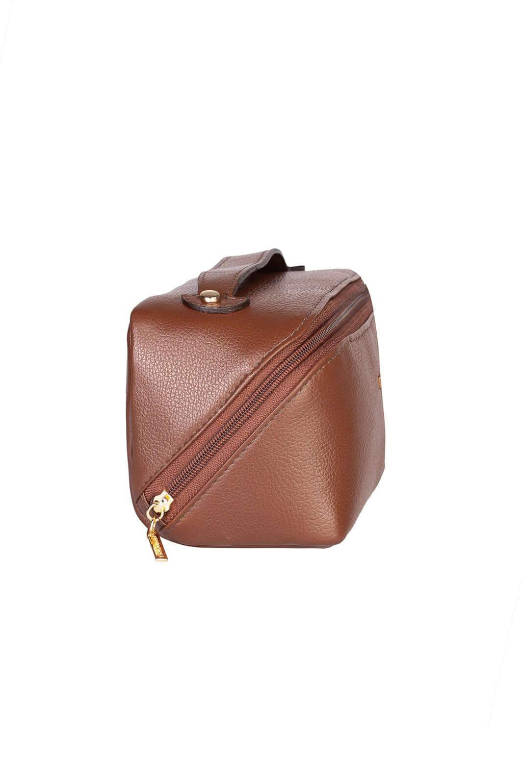 Necessaire de couro liso Athena 11x25x12,5cm - Enluaze
