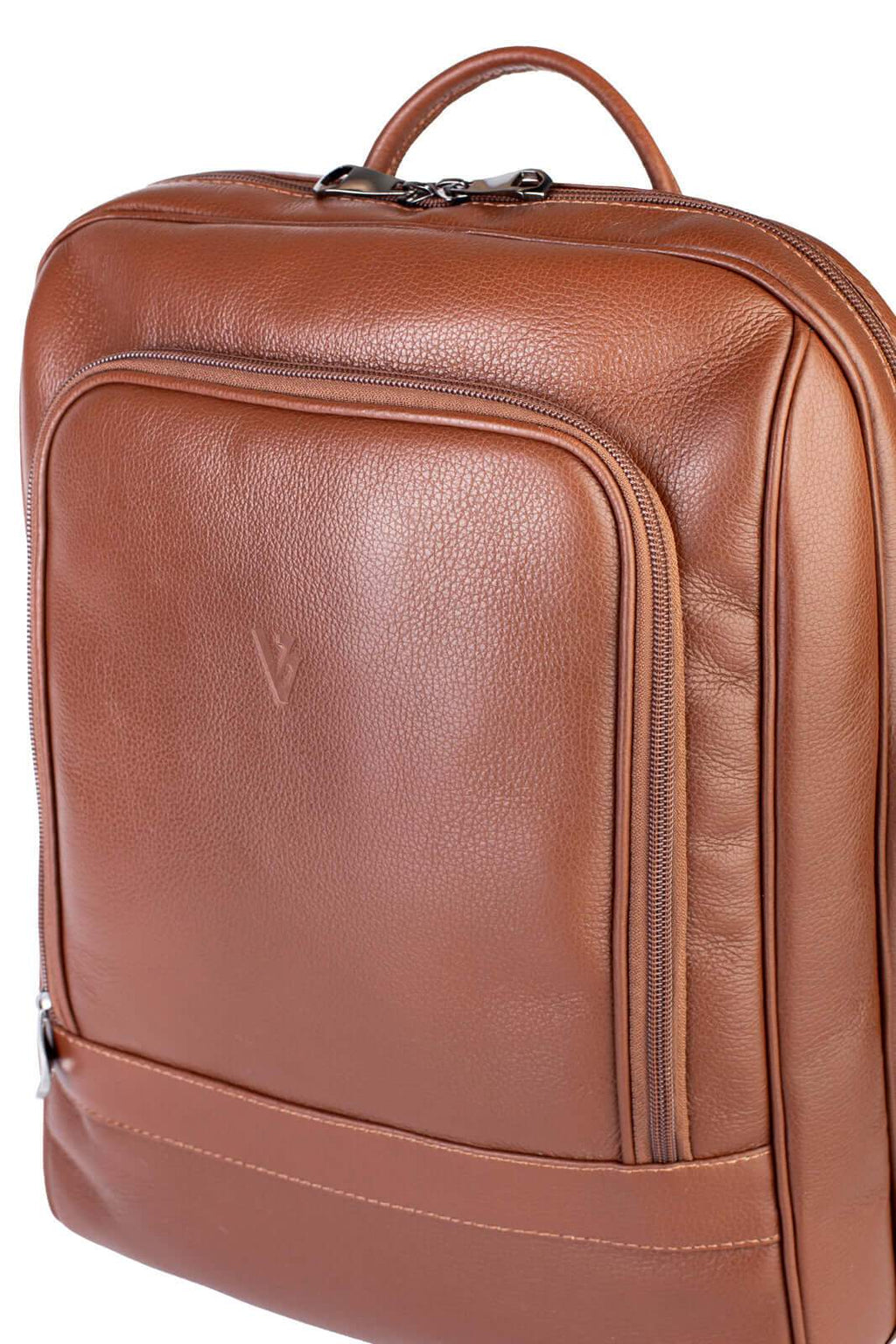 Mochila de couro slim masculina Enzo - Enluaze