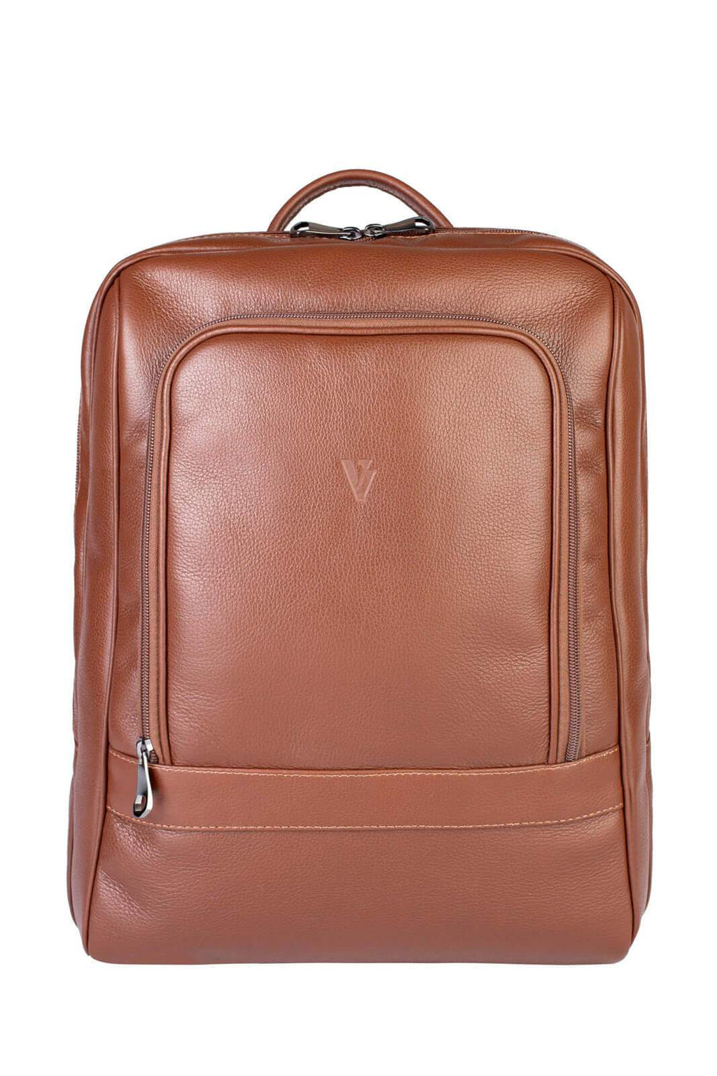 Mochila de couro slim masculina Enzo - Enluaze