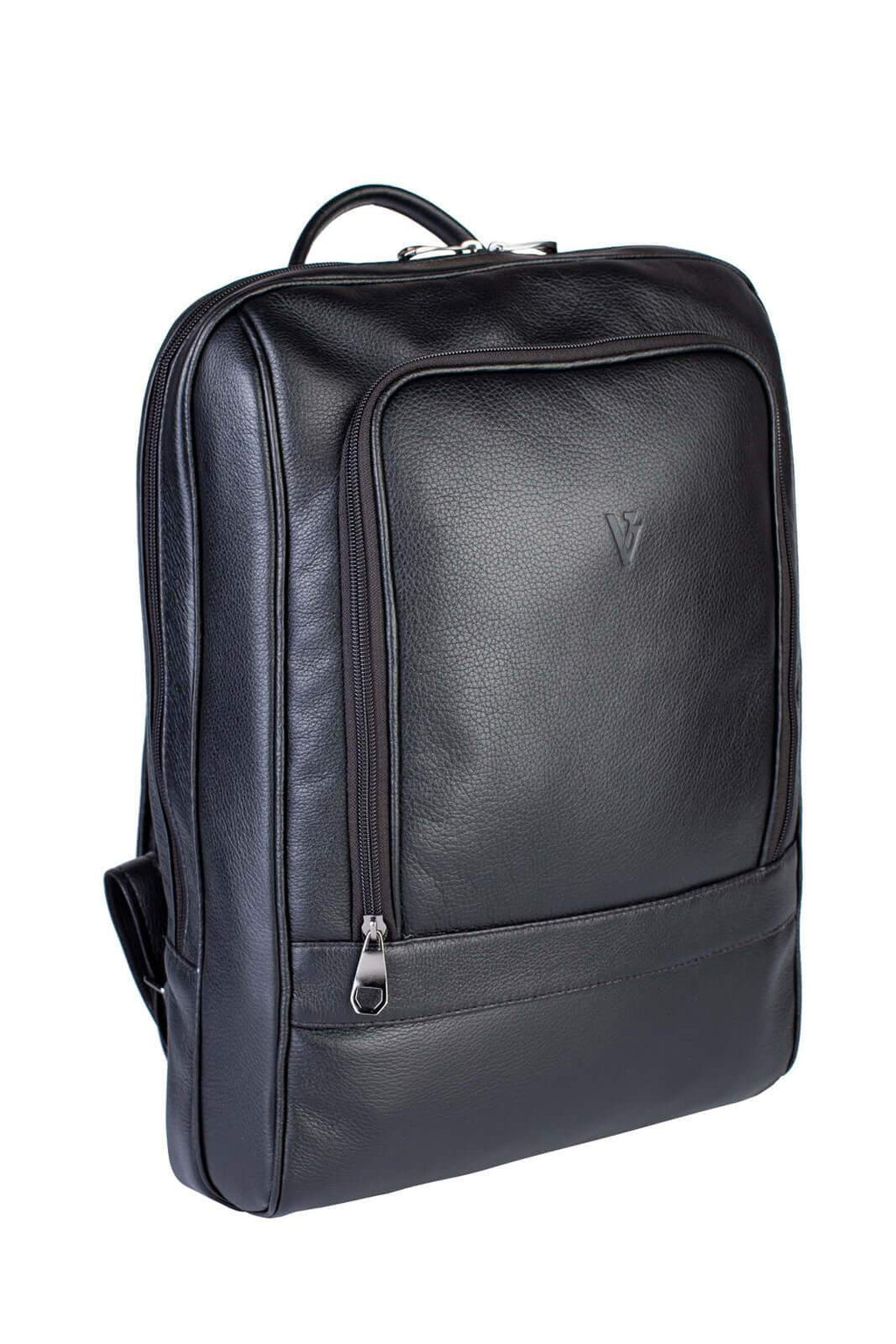 Mochila de couro slim masculina Enzo - Enluaze