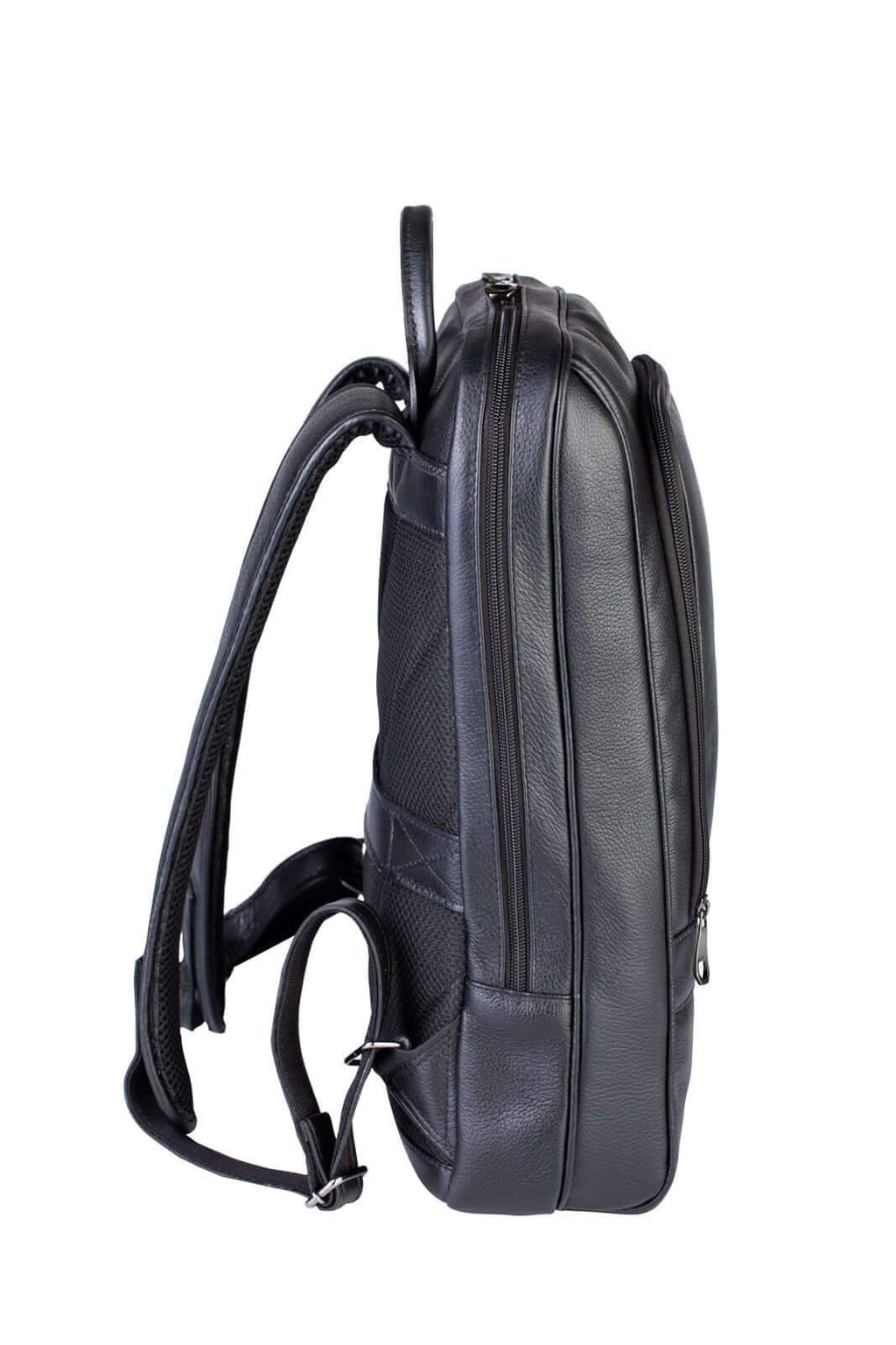 Mochila de couro slim masculina Enzo - Enluaze