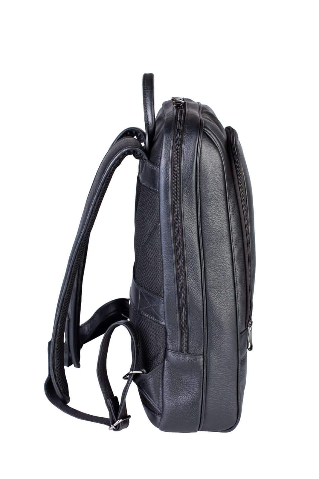Mochila de couro slim masculina Enzo - Enluaze