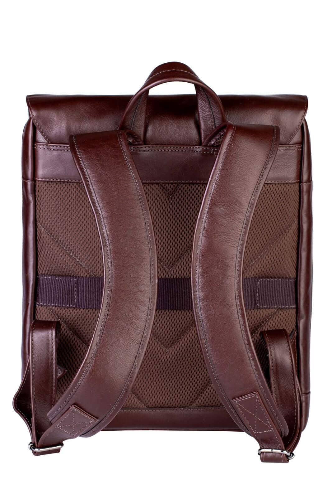 Mochila de couro italiano masculina vintage Miguel - Enluaze