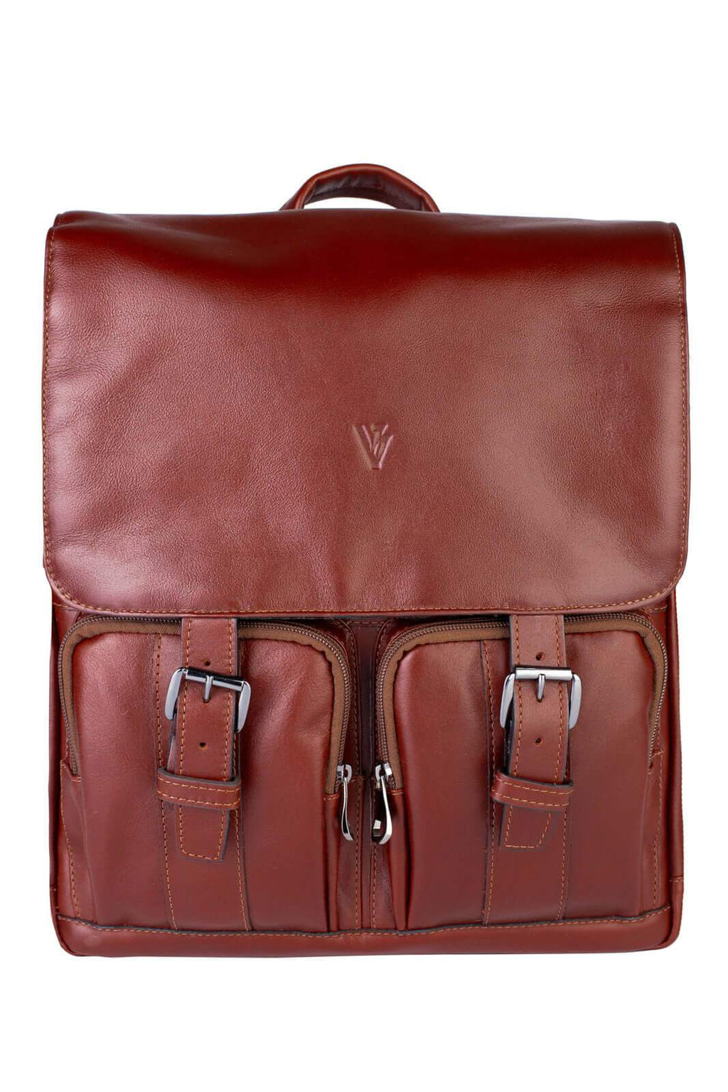 Mochila de couro italiano masculina vintage Miguel - Enluaze