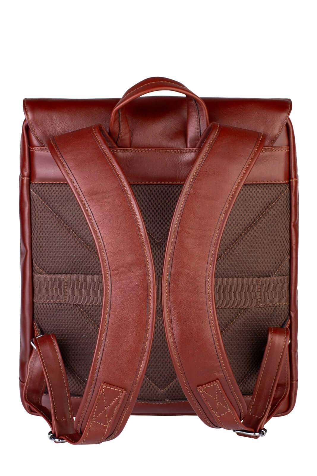 Mochila de couro italiano masculina vintage Miguel - Enluaze