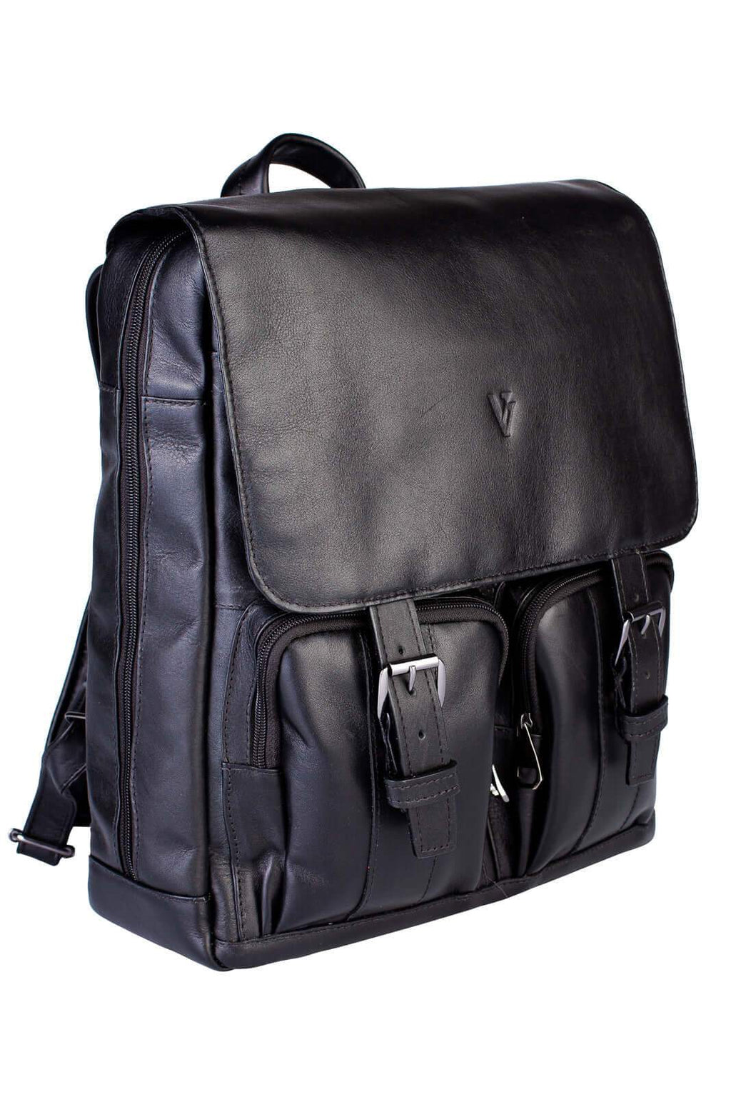 Mochila de couro italiano masculina vintage Miguel - Enluaze