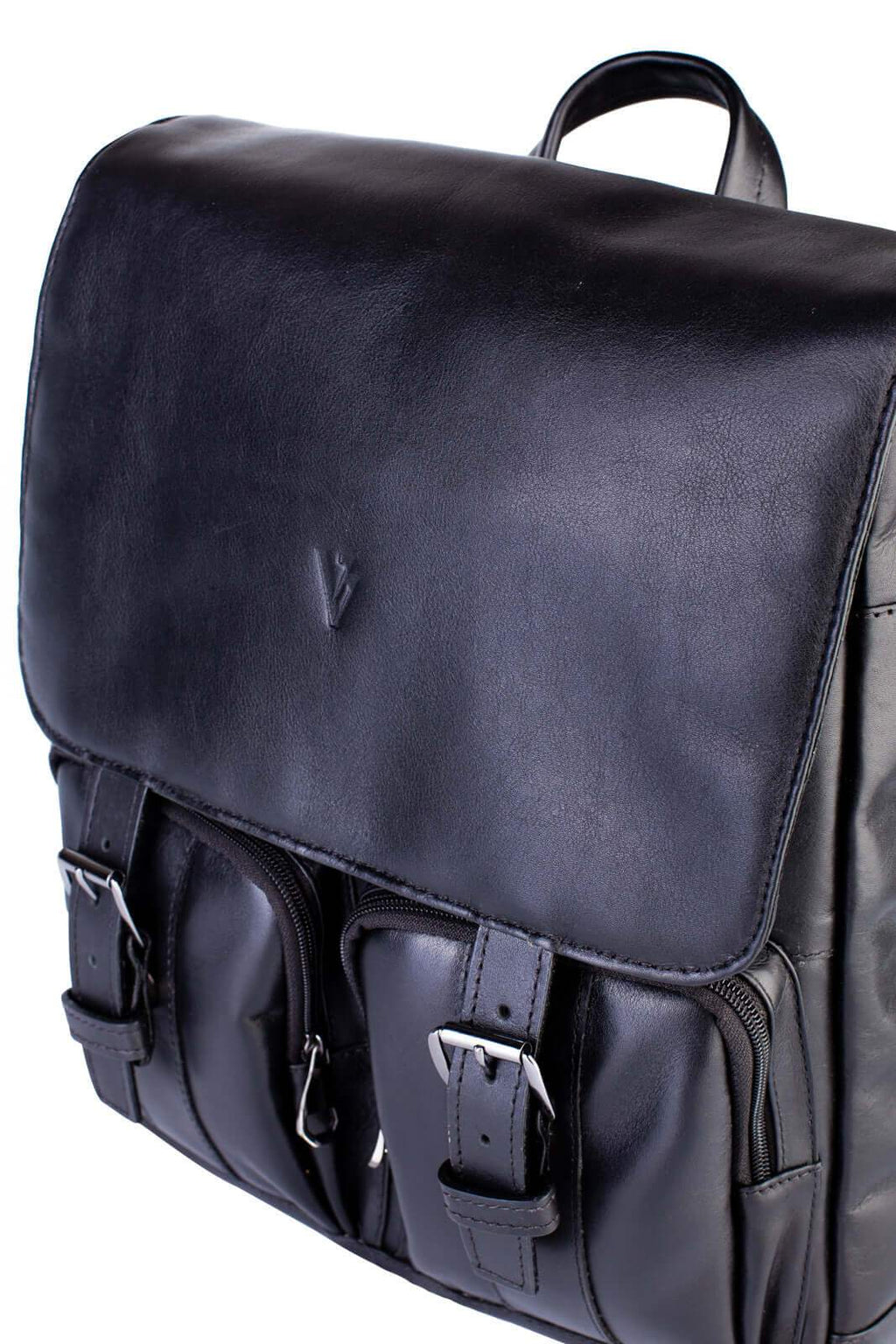 Mochila de couro italiano masculina vintage Miguel - Enluaze