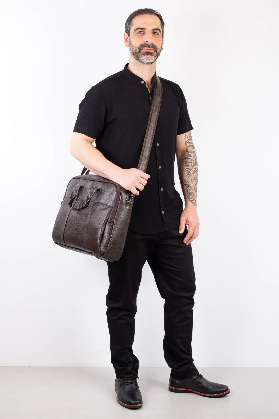 Pasta executiva de couro com divisórias Roger - Enluaze