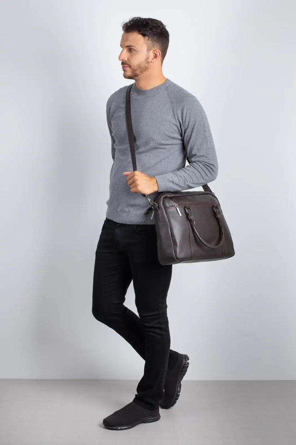 Pasta executiva de couro Scott - Enluaze