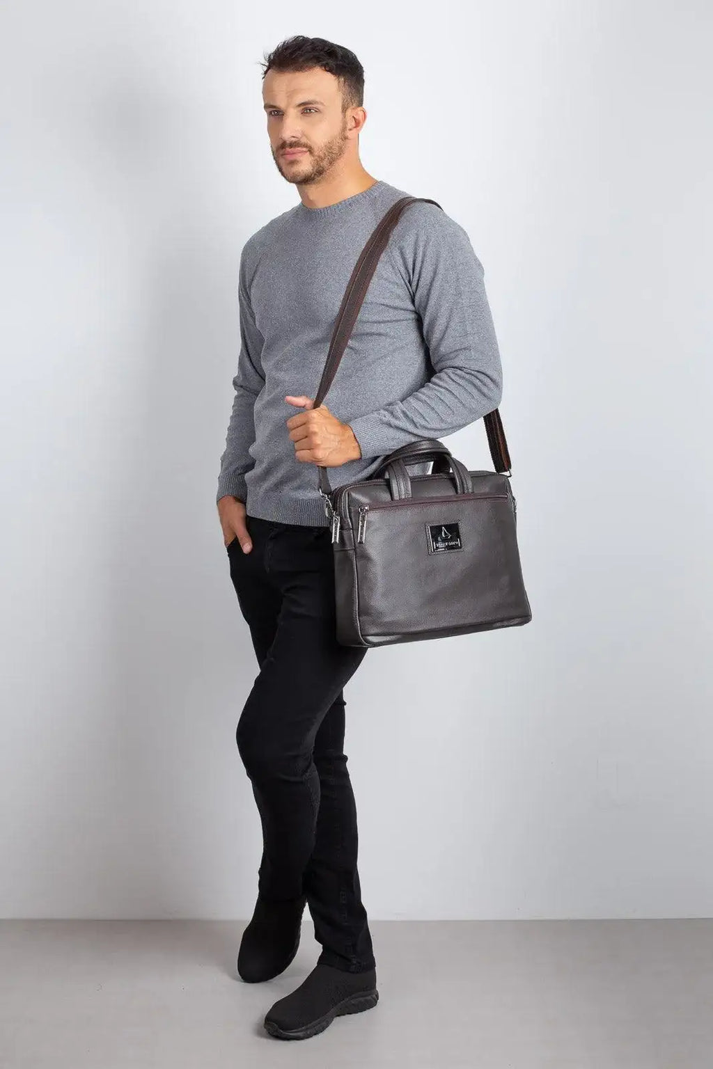 Pasta executiva de couro Fabiano - Enluaze