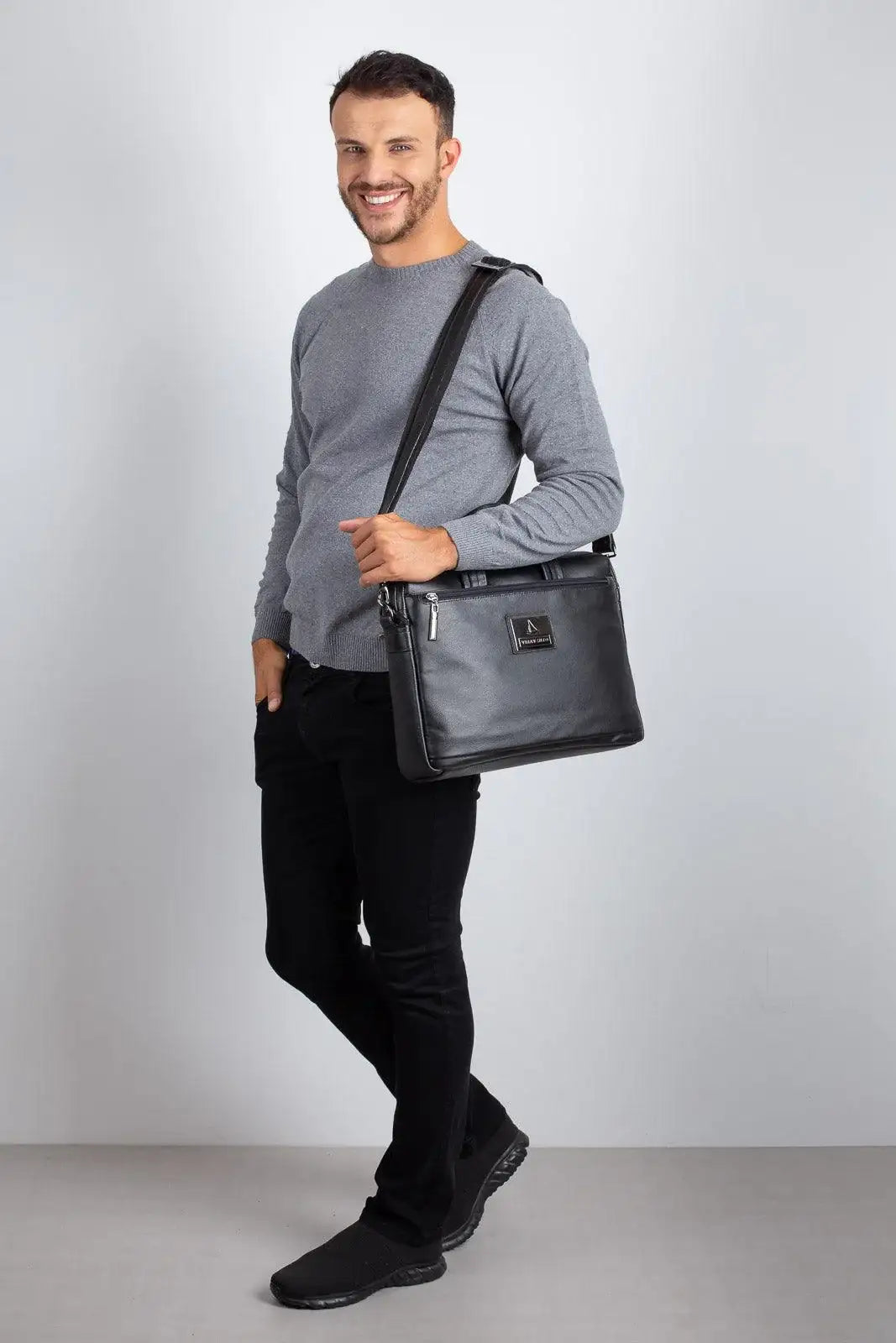 Pasta executiva de couro Fabiano - Enluaze