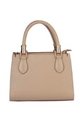 Bolsa baú de couro liso Andressa - Enluaze