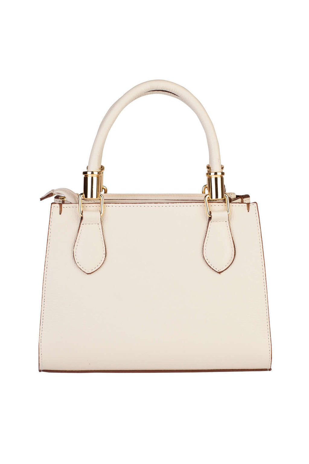 Bolsa baú de couro liso Andressa - Enluaze