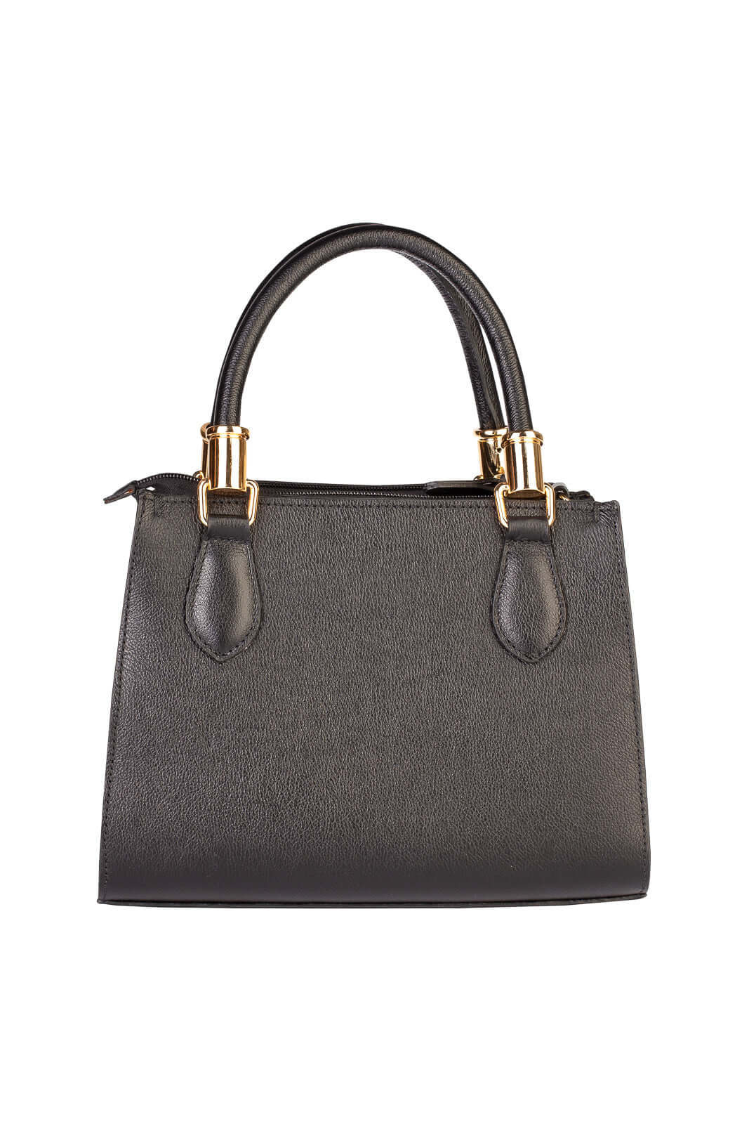 Bolsa baú de couro liso Andressa - Enluaze