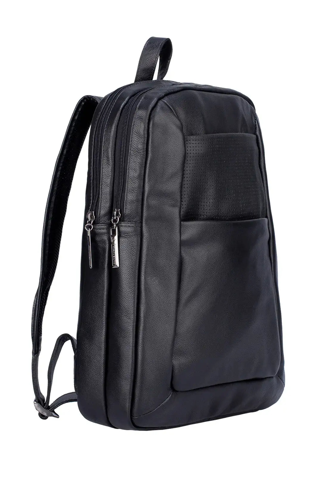 Mochila de couro grande slim Patrick - Enluaze