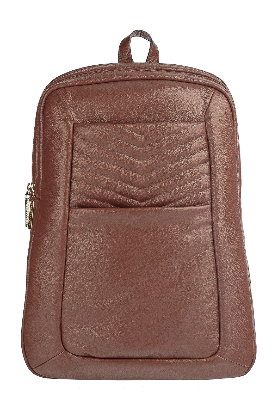 Mochila de couro grande liso slim Patricia