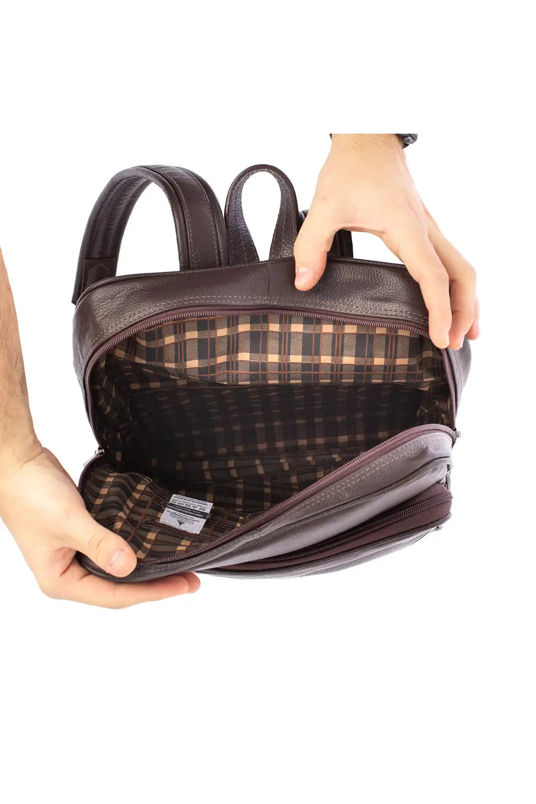 Mochila de couro Ricardo - Enluaze