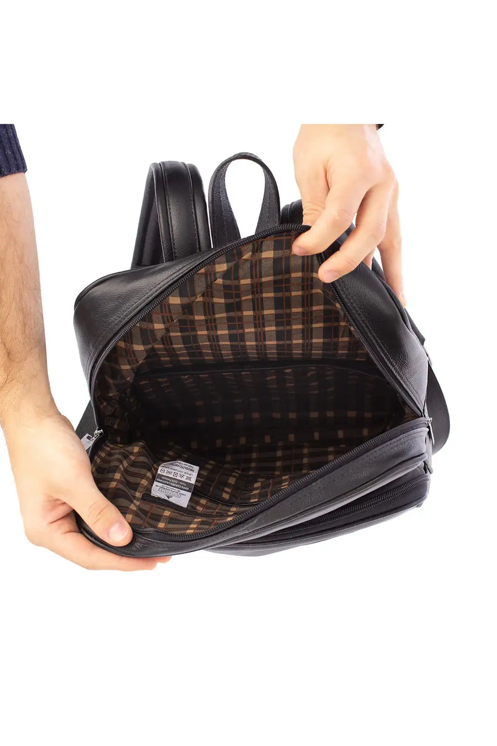 Mochila de couro Ricardo - Enluaze