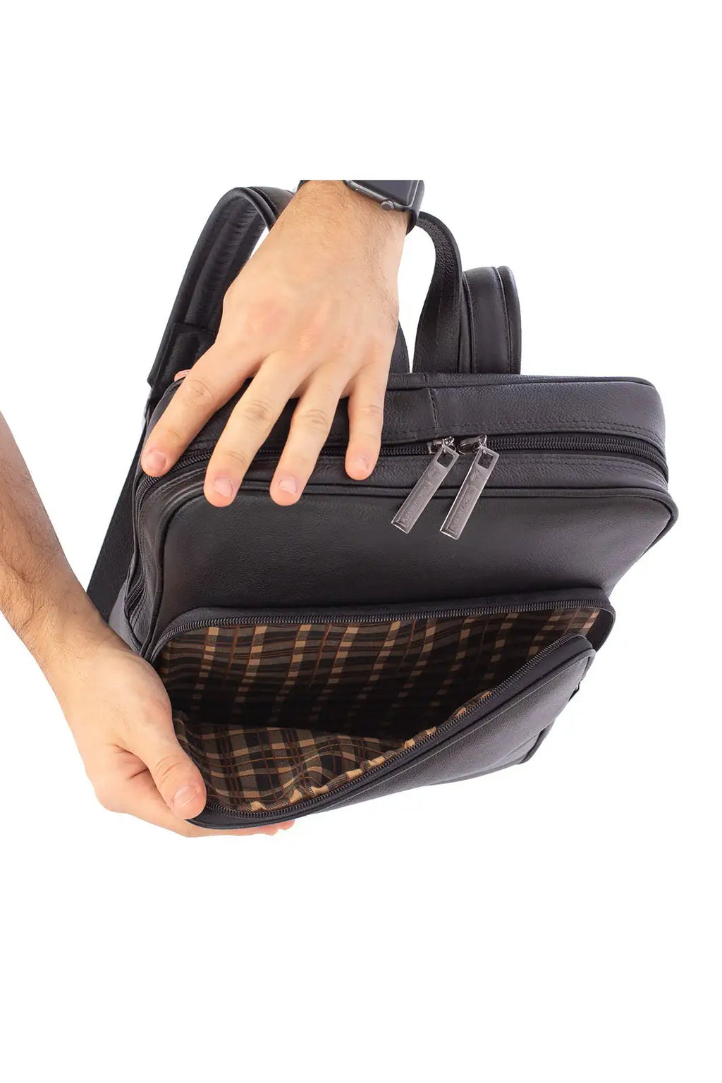 Mochila de couro Ricardo - Enluaze