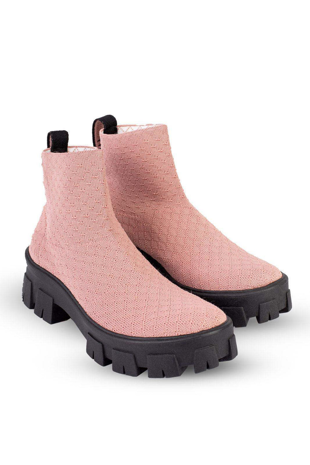 Bota de malha feminina tratorada 206 - Enluaze